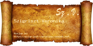 Szigriszt Veronika névjegykártya