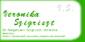 veronika szigriszt business card